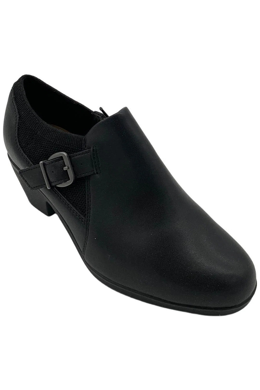 Clarks Women's Emily 2 Darcey Zip Heeled Booties Black - Wide